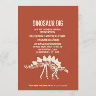Convites Dinossaur Dig Birthday