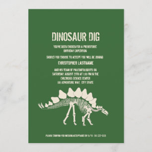 Convites Dinossaur Dig Birthday