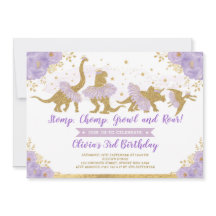 Dinossaur Princesa Ballerina Rosa Ballerina Aniver