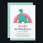 Convites Dinossauro bonito e Rainbow Kids Dino Aniversário<br><div class="desc">Design para crianças,  meninos ou meninas que amam dinossauros,  desenhos animados de dino,  T-rex e outras espécies de dinossauros. Perfeito para a festa de aniversário do tema Jurássico. Você pode personalizar o texto para ajustado outras ocasiões.</div>