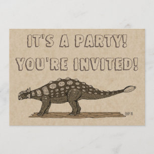 Convites Dinossauro Cretáceo Anquilossauro