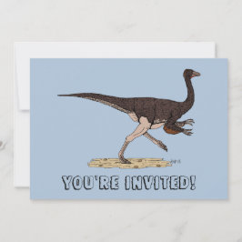 Convites Dinossauro Cretáceo Ornithomimus