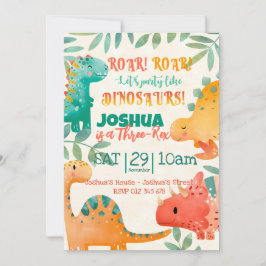 Convites Dinossauro da Primavera
