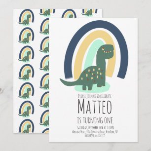 Convites Dinossauro Desenhado Mão Festa de aniversário Ar