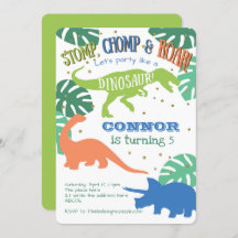 Dinossauro, Festa de aniversário de Menino, Verde,