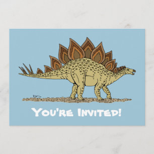 Convites Dinossauro Jurássico Stegossauro