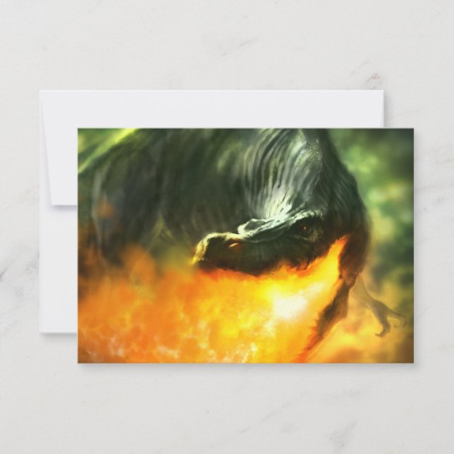 Convites Dinossauro ou Dragão Respiratório de Michael Maher (Frente)