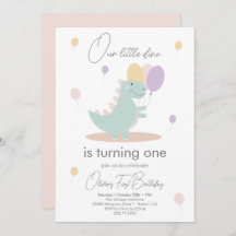 Dinossauro Rapariga Rosa Festa de aniversário Azul