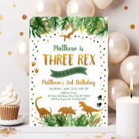 Dinossauro Três Rex Terceiro Aniversário