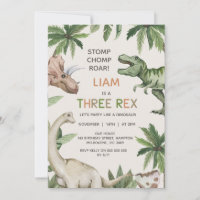 Dinossauro Verde Russo Três Rex Aniversário