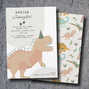 Convites Dinossauros Boho Festa Pré-Histórica Animais Anive