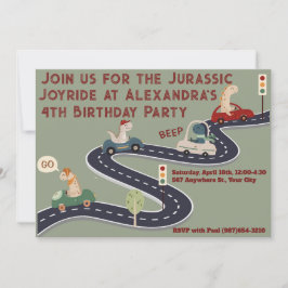 Convites Dinossauros Coloridos Pré-Históricos Personalizado