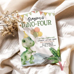 Convites Dinossauros do T-Rex do AGE editável