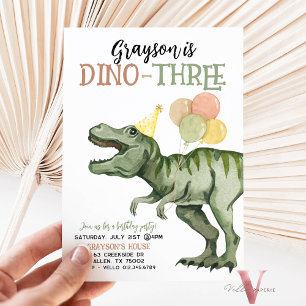 Convites Dinossauros do T-Rex do AGE editável