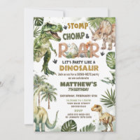 Dinossauros legal Verde Jurássico Aniversário do R