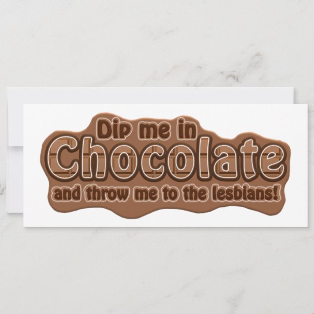 Convites DIP ME EM CHOCOLATE - personalizar (Frente)