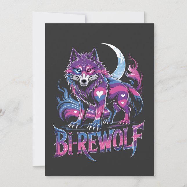 Convites Dire Wolf Birewolf Bisexual LGBT (Frente)