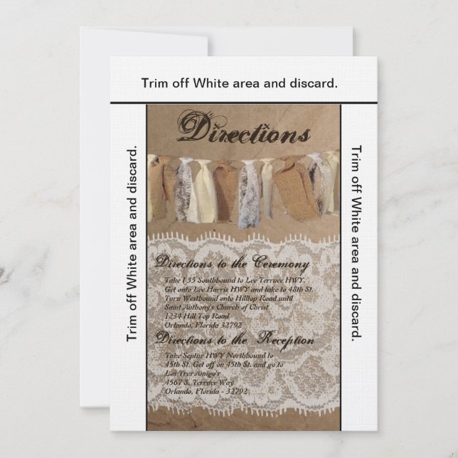 Convites Direções 3.5x6 Placa Quebra de espaço de papel Kra (Frente)