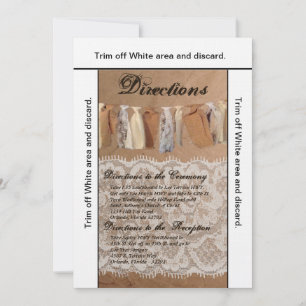 Convites Direções 3.5x6 Placa Quebra de espaço de papel Kra