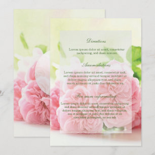 Convites Direções de Casamento de Rosa de Verão Rosa Elegan