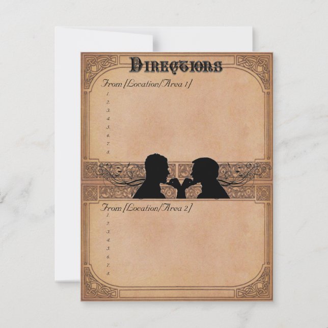 Convites Direções Personalizadas para a Cerimônia de Compro (Frente)