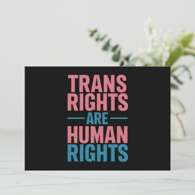 Convites Direitos Trans São Direitos Humanos Orgulho Transg (Em pé/Frente)