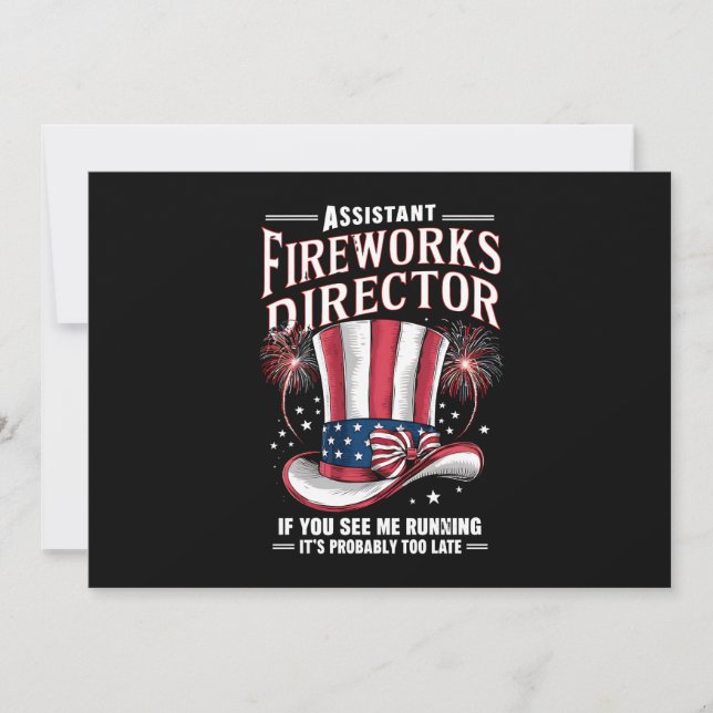 Convites Diretor Assistente de Fogos de Artifício EUA 4 de  (Frente)
