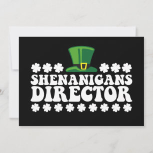 Convites Diretor de Shenanigans Groovy Dia de São Patrício 
