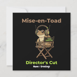 Convites Diretor Mise-en-Toad Edição do Diretor Cinema Pun