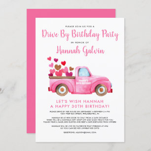 Convites Dirigir por Festa de aniversário Caminhão de Amor