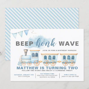 Convites Dirigir por trem Convocação de Aniversário