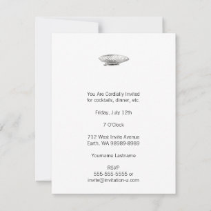 Convites Dirigível (Estilo Letterpress)