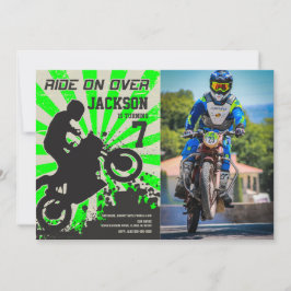 Convites Dirt Bike Birthday Photo Invitation / Motocross