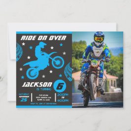 Convites Dirt Bike Motocross Motorbike Boy Photo Birthday 