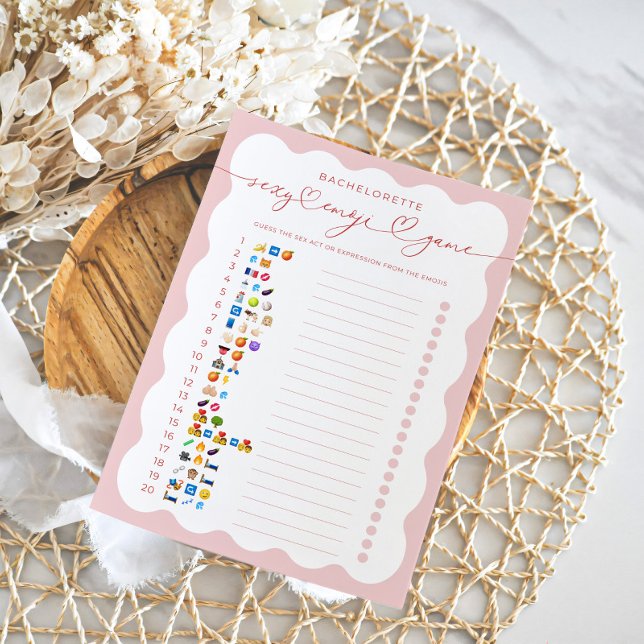 Convites Dirty Emoji Bridal Shower Bachelorette Game (Criador carregado)