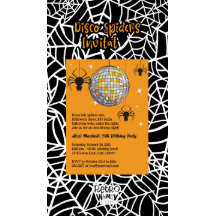 Disco Aranhas Halloween Orange Retro Festa