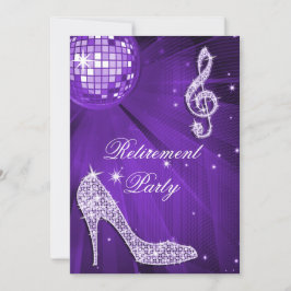 Convites Disco Ball e Sparkle Heels Retimento Lilac