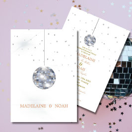Convites Disco Ball Elegant Chic Wedding Ensaio