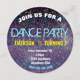 Convites Disco BALL, festa de aniversário de dança discográ