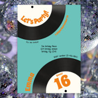 Disco de Vinil de Música Retro Divertida para Aniv