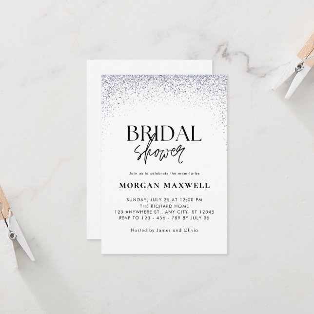 Convites Disco do Chá de panela Sparkle (Frente/Verso In Situ)