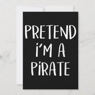 Convites Disfarce de Pirata Engraçado de Halloween