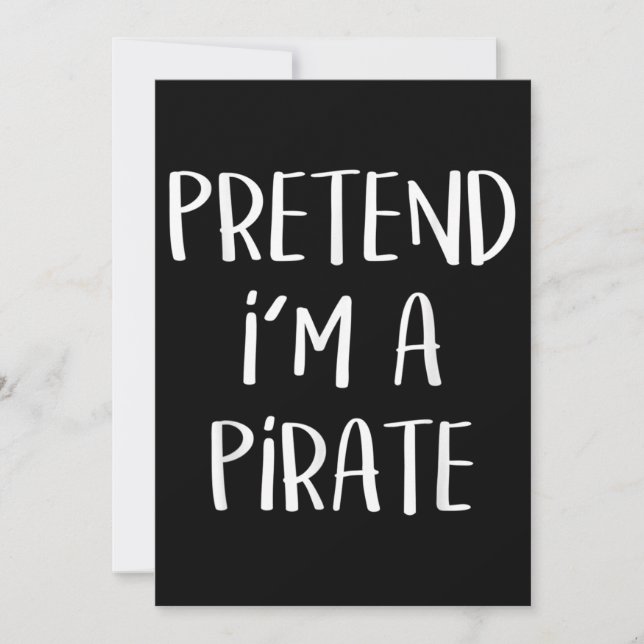 Convites Disfarce de Pirata Engraçado de Halloween (Frente)