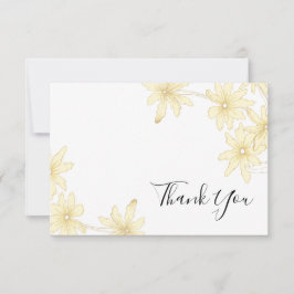 Convites Disias Amarelas Claras Notas de Obrigado