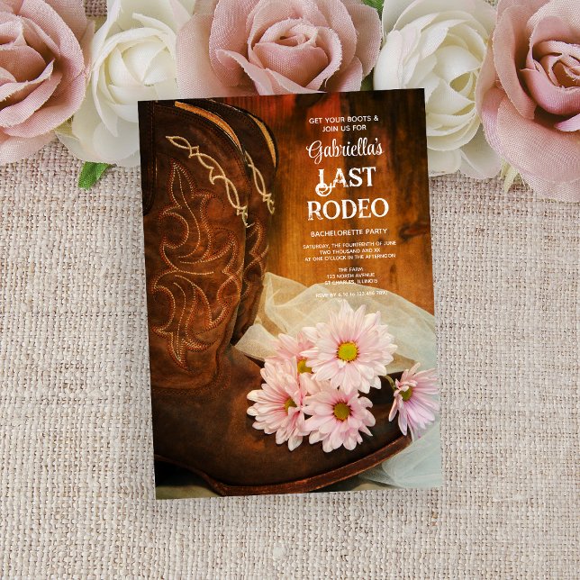 Convites Disias Rosa Inicializa Última Festa de solteira Ro (Criador carregado)