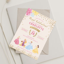 Disney Princess | Dourado Floral Confetti