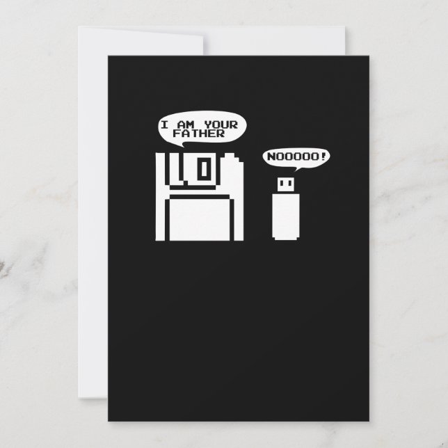 Convites Disquete USB Não Sou Seu Pai (Frente)