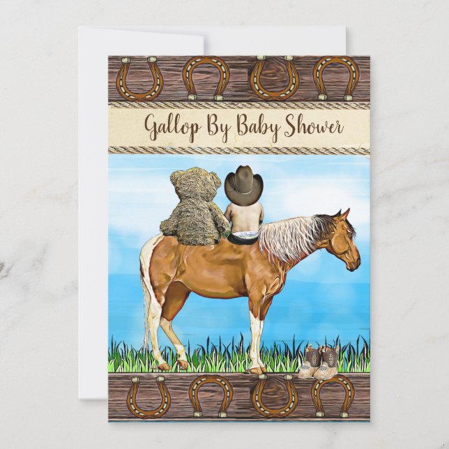 Convites Distante socialmente por e-mail no Chá de fraldas (Frente)