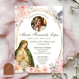 Convites Diva Floral Senhora de Guadalupe Católica Espanhol