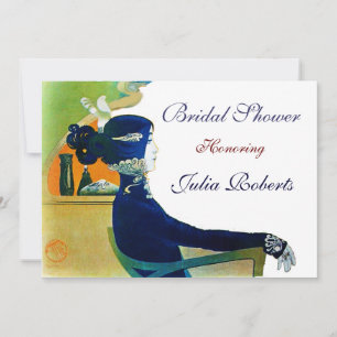 CONVITES DIVA NA FESTA DE CHÁ DE PANELA DO MONOGRAMA AZUL